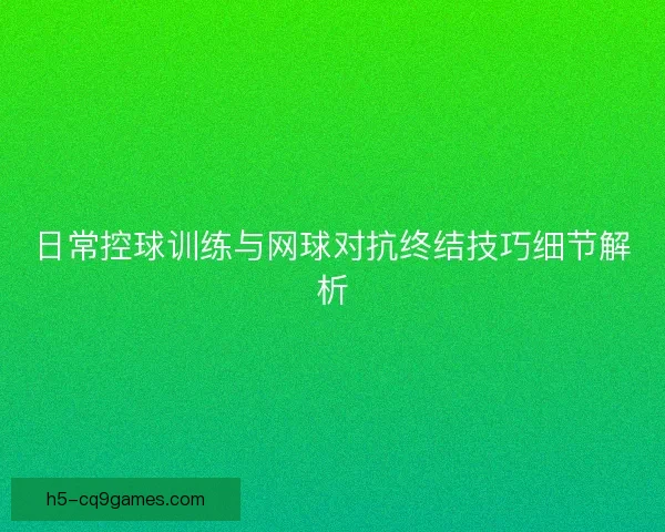 日常控球训练与网球对抗终结技巧细节解析